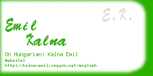 emil kalna business card